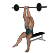 Triceps Extension - Seated Reverse Barbell Close Grip
